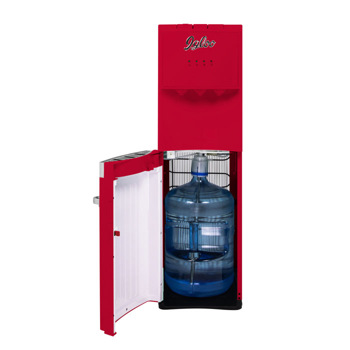 Igloo Retro Bottom Load Water Cooler Dispenser, Hot, Cold Water, Holds